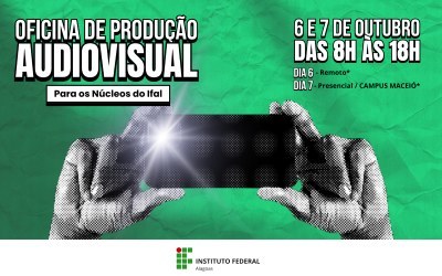 Oficina será realizada nos dias 6 e 7 de outubro