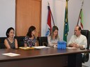 Eronilma Barbosa, Rosangela Ferreira, Ana Cristina Cavalcante e Carlos Henrique Lemos conduziram a solenidade de colação de grau.JPG