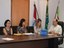 Eronilma Barbosa, Rosangela Ferreira, Ana Cristina Cavalcante e Carlos Henrique Lemos conduziram a solenidade de colação de grau.JPG