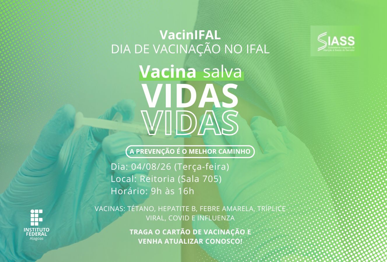 Para receber as doses, basta apresentar o cartão de vacinação!