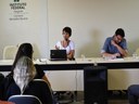 Professores Beatriz Medeiros e Fábio castilho abriram a aula inaugural