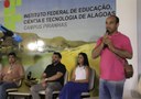 Diretor de Cultura do município, Fábio Moura, participou da cerimônia de abertura.JPG