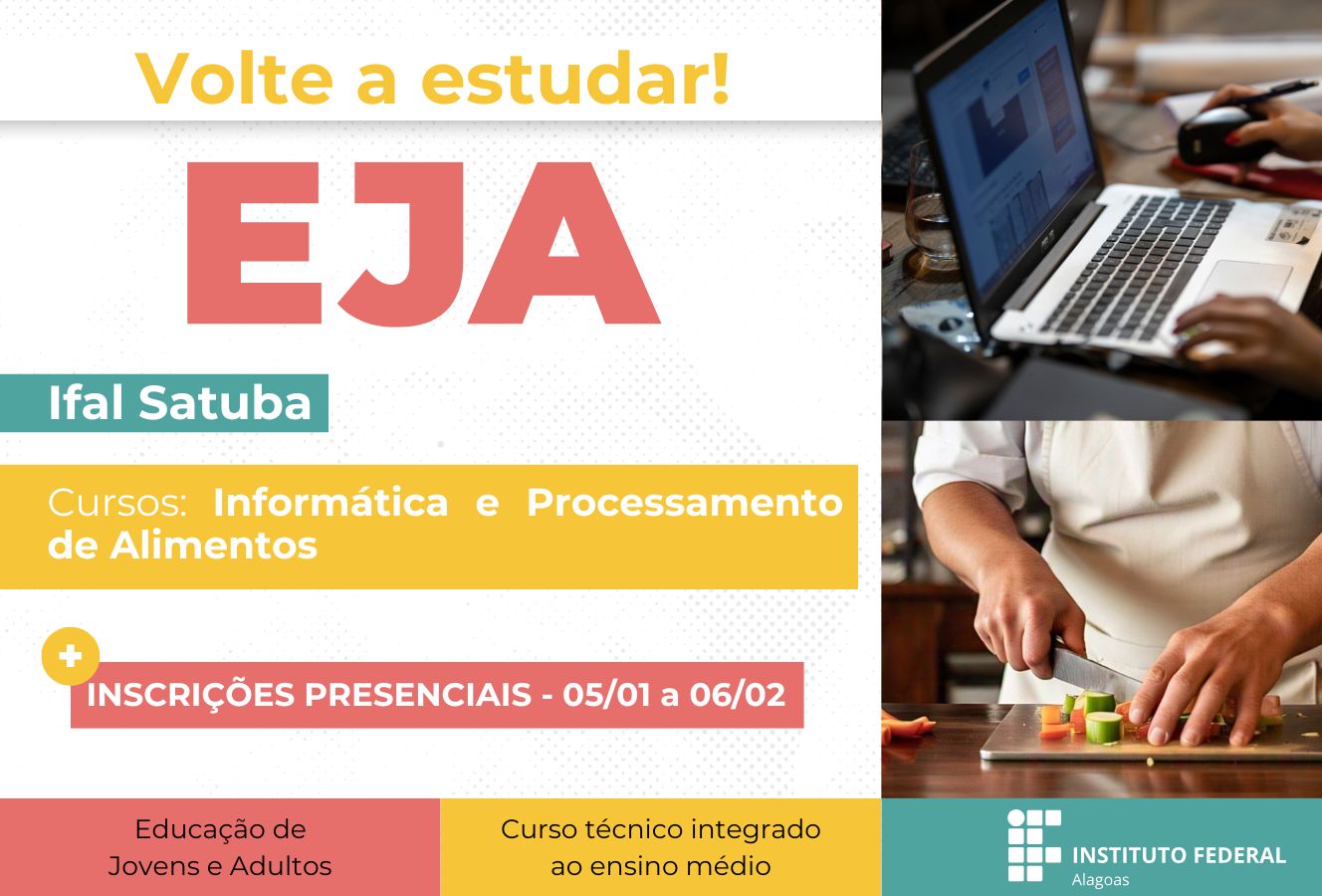 Inscrições serão feitas no Campus Satuba