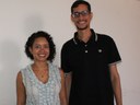 Os arquivistas Fernanda Cândido e Pedro Souza são os instrutores da capacitação.JPG