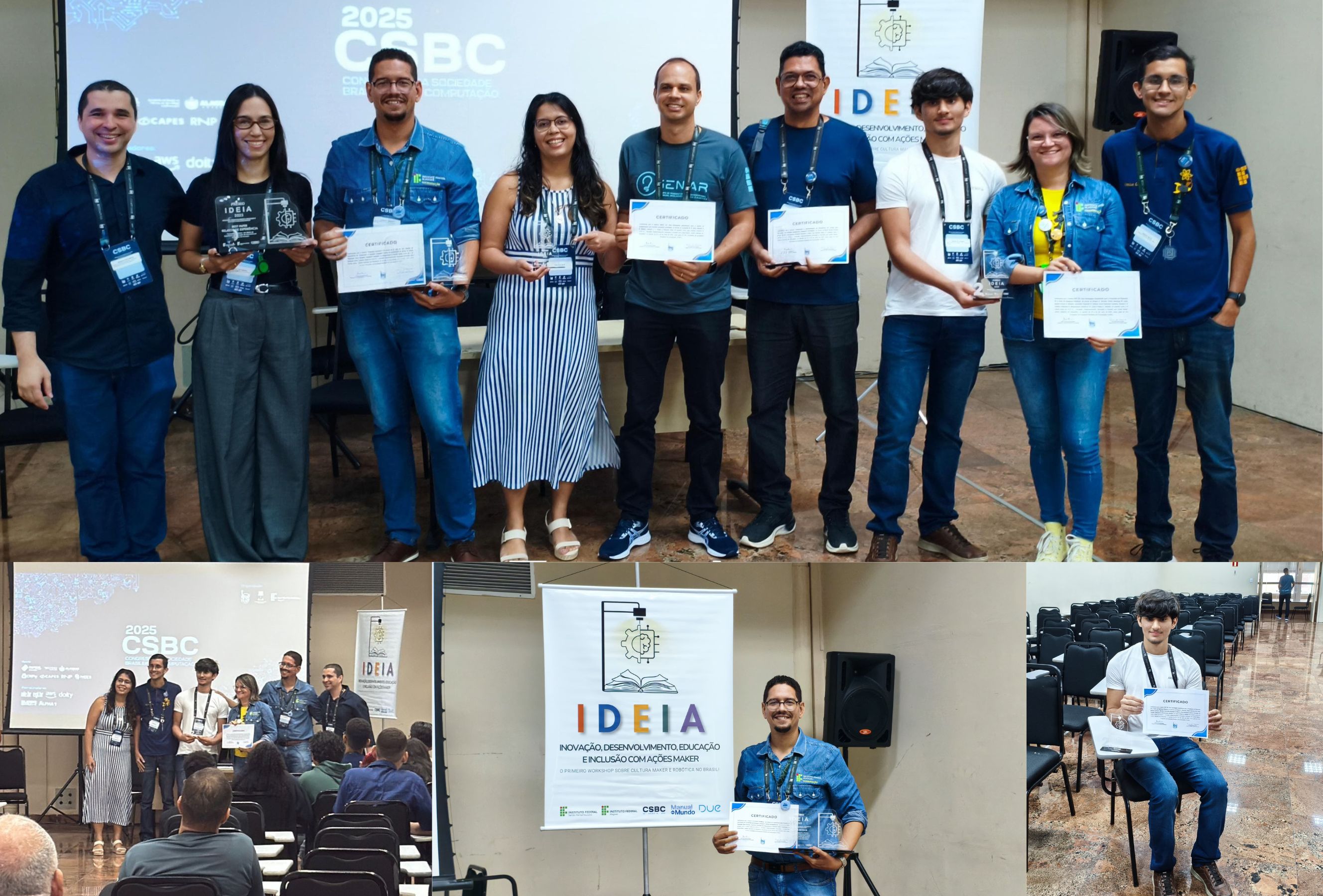 Com pódio triplo, Ifal se destaca na premiação IDEA no Congresso de Computação.
