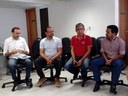 Sirley Vieira foi recebido por representantes da gestão, Carlos Guedes, Edson Moreno e Wagner Fonseca, que ressaltaram o ineditismo da capacitação.jpeg