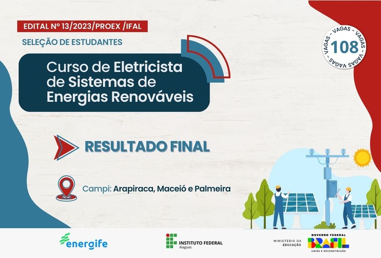 Seleção para curso de Eletricista de Sistemas de Energias Renováveis
