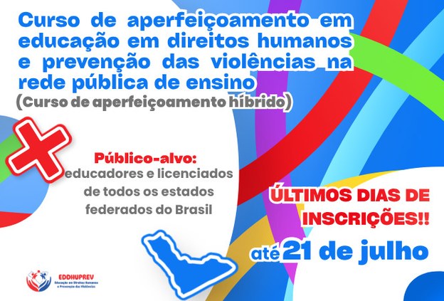 Curso de Educação em Direitos Humanos e Prevenção das Violências oferta vagas para profissionais de outros estados