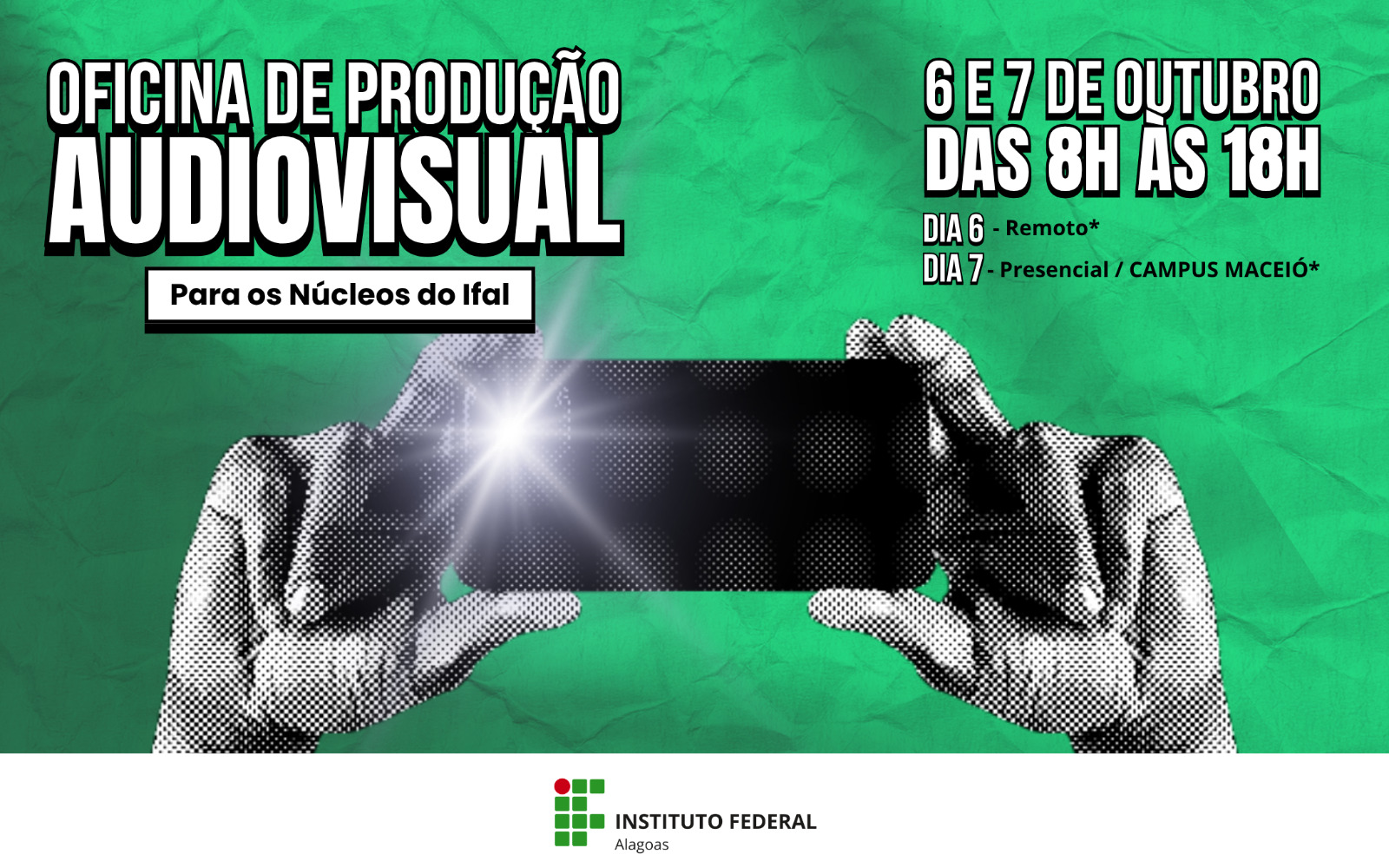 Oficina será realizada nos dias 6 e 7 de outubro