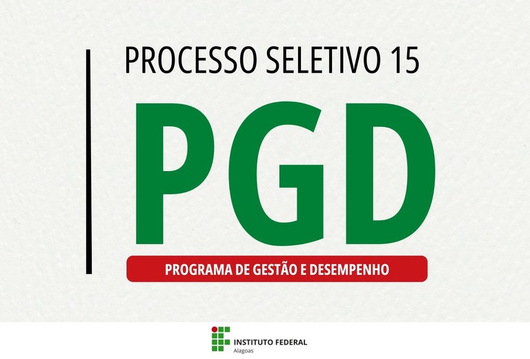 Processo seletivo 15 do PGD