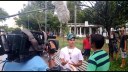 Aluno concedendo entrevista à Rede Bahia de Televisão