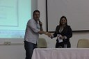 Carlos Henrique Almeida agradece Técia Vieira pela participação no Conac 2016