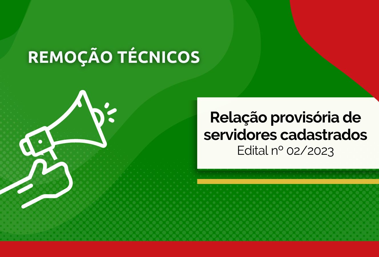 Disponível relação provisória dos servidores técnicos cadastrados no SIREM