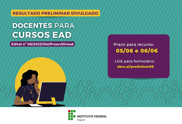 Divulgado resultado preliminar de processo seletivo para professores formadores de cursos EaD
