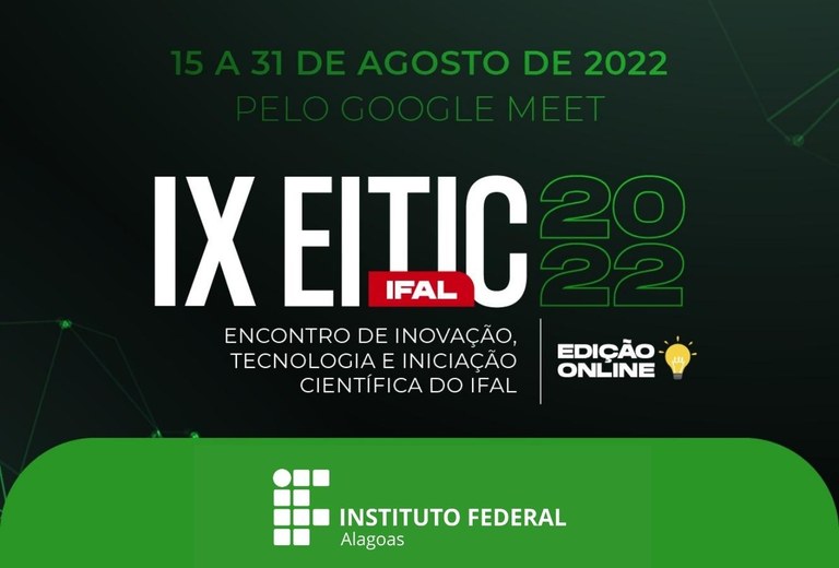 IX EITIC ocorrerá de 15 a 31 de agosto no formato digital