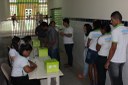 Estudantes fazem fila para votar no Ifal São Miguel