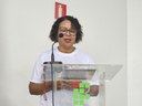 Vera Lúcia Santana, representou os discentes em cerimônia de abertura do evento.jpg