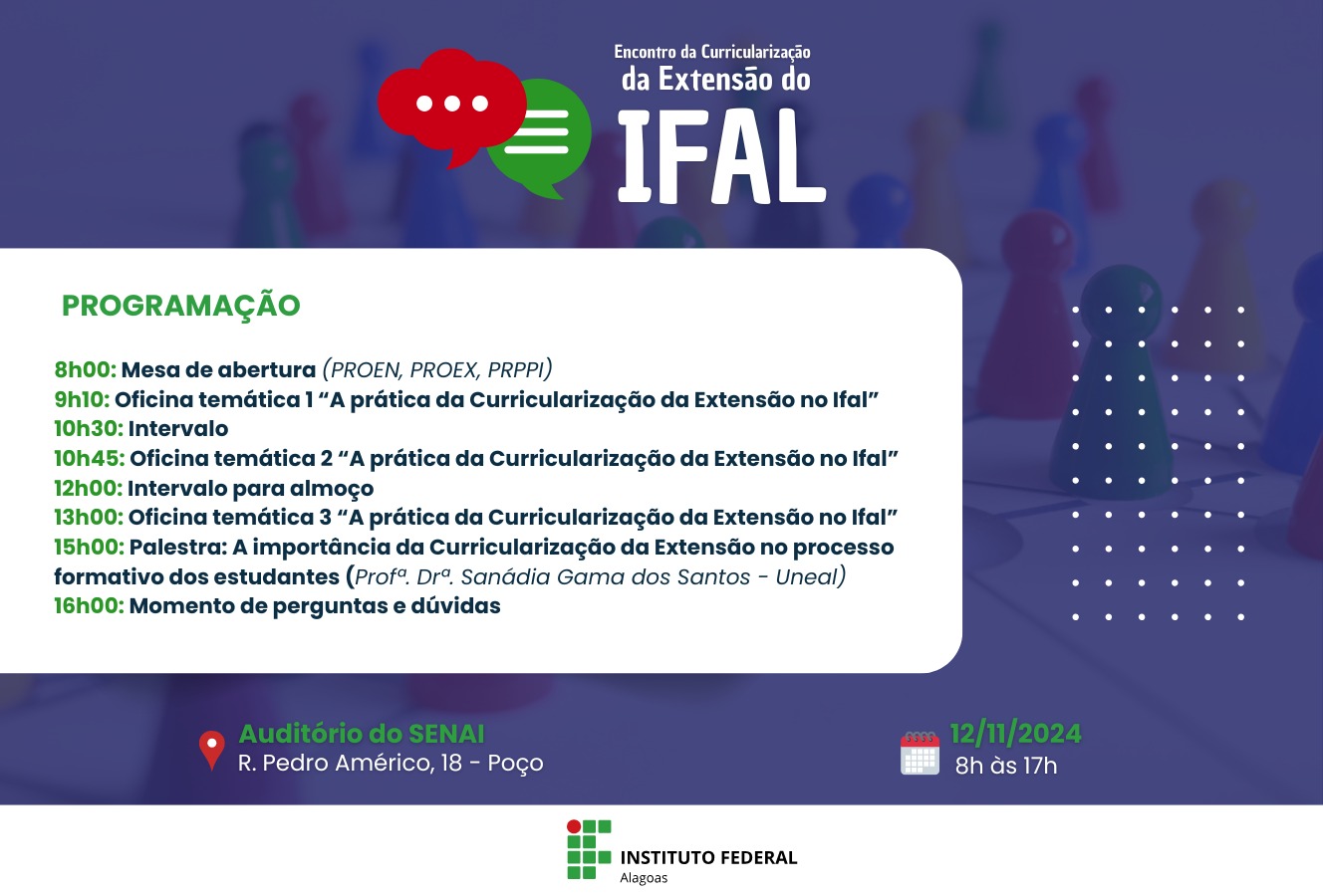 Encontro sobre a curricularização da Extensão no Ifal
