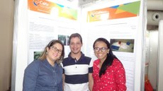 Estudantes de Ciências Biológicas do Ifal Maceió, Silmara de Lima, Valclécia Almeida e Luiz Carlos Santos Filho participam, pela primeira vez, do Caiite.