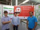 Equipe Doe+: professor Marcílio Ferreira e alunos Ernande Júnior e Nywton Barros