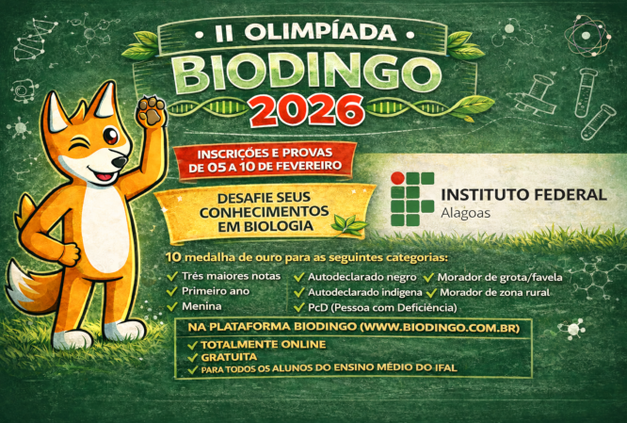 Ifal abre inscrições para 2ª Olimpíada Biodingo