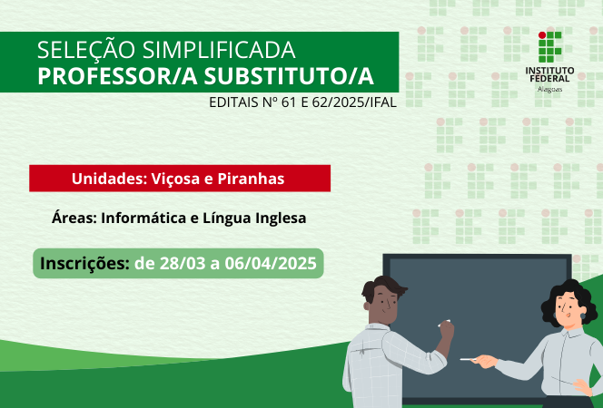 Concurso para professor substituto do Ifal