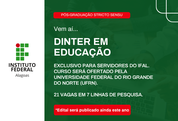 Ifal anuncia doutorado gratuito em Educação para servidores