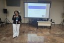 Eunice Palmeira durante palestra no congresso