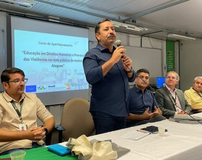 O secretário de Direitos Humanos do Estado, Marcelo Nacismento, reforçou a importância do Ifal na formação de trabalhadores do estado.jpeg