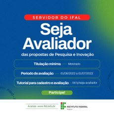 Card Seja Avaliador - Editais PIBIC_PIBITI PRPPI IFAL 2022_2023.jpeg