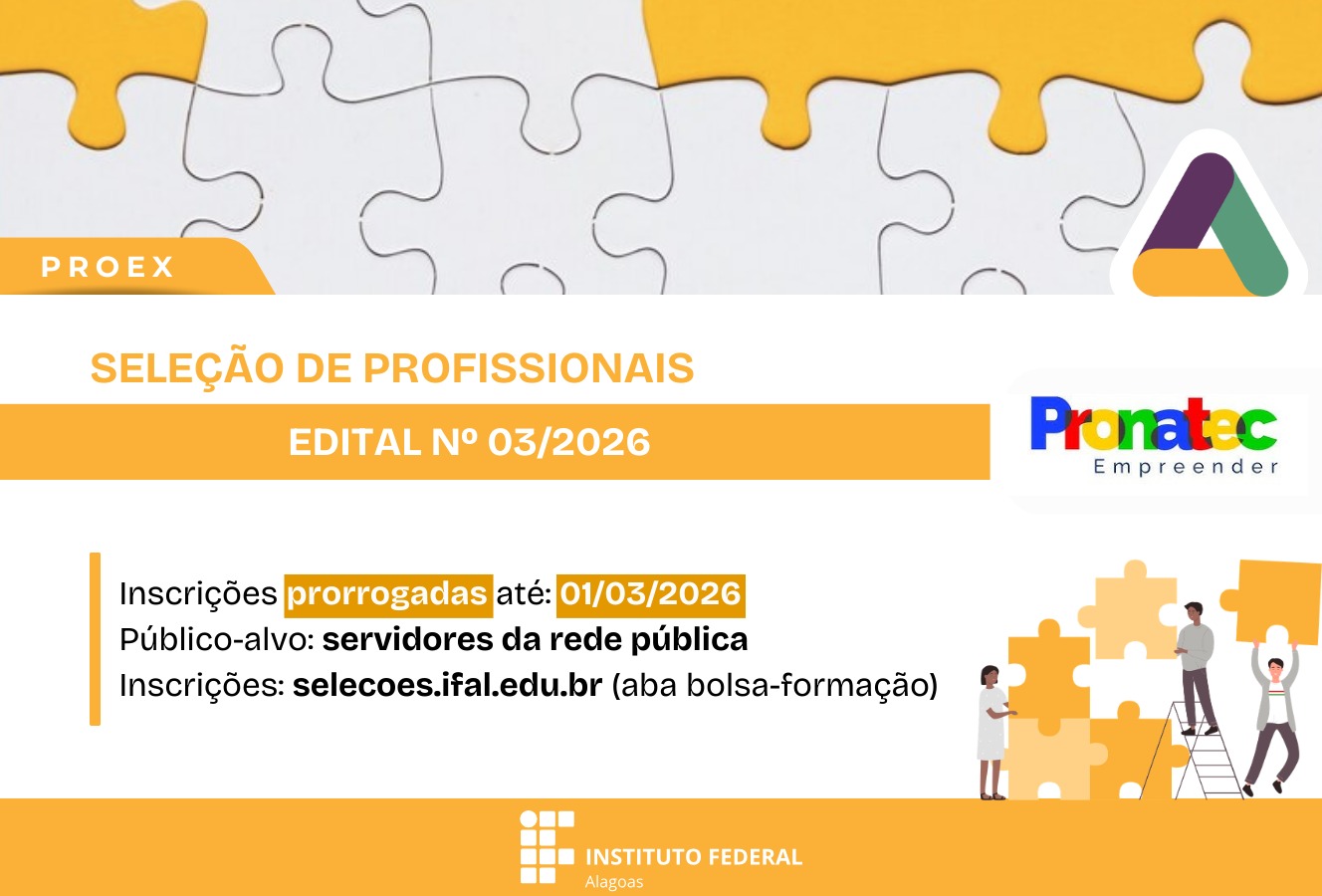 As inscrições seguem até 1º de março para seleção de professores/as formadores/as