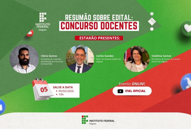 Ifal realiza live para tirar dúvidas sobre concurso para docentes