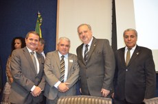 Sergio Teixeira (Reitor IFAL); Cícero Lopes (Reitor IFPB); Ricardo Berzoini (Ministro das Comunicações); Jerônimo Rodrigues (Reitor IFG)
