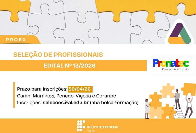 Edital nº 13/2026 - Proex