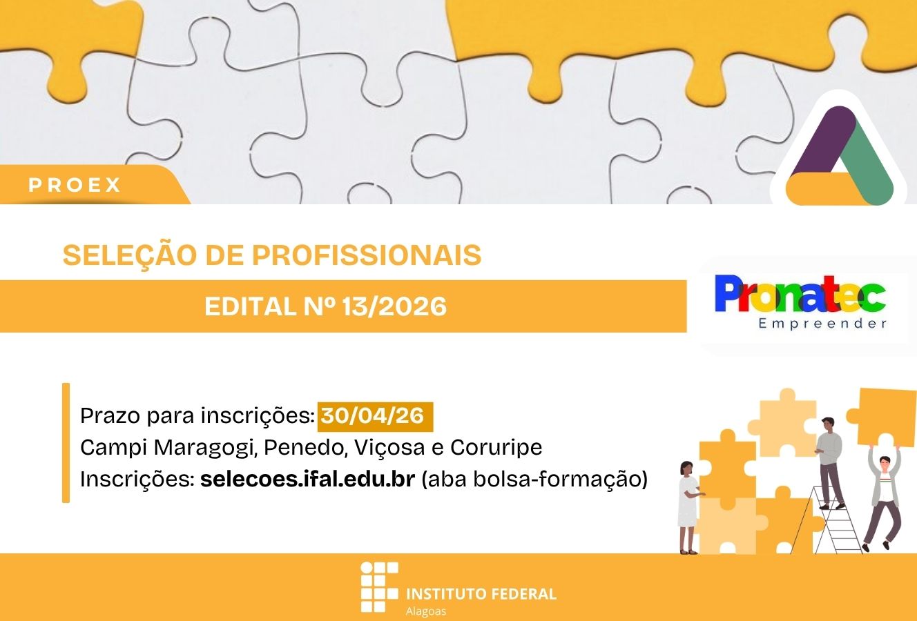 Edital nº 13/2026 - Proex