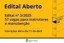 Inscrições até 11 de abril
