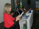 Diretora de Educação a Distância, Ana Cristina durante discurso