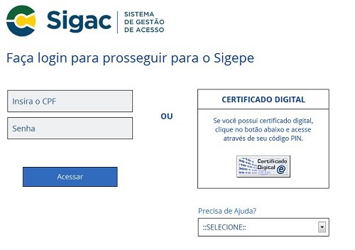 Sigepe será substituído pelo Sigac