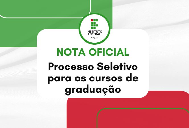 Nota oficial - Departamento de Graduação