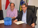 Reitor do Ifal, Sérgio Teixeira, e o pró-reitor  de Ensino, Luiz Henrique Lemos.