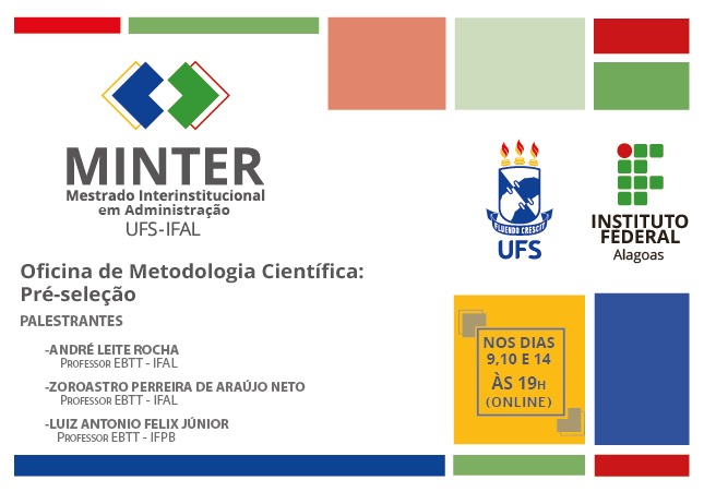 Oficina de Metodologia para seleção do MINTER inicia nesta quarta-feira (9)