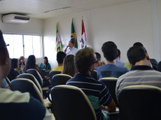 O pró-reitor de Ensino,  Luiz Henrique Lemos, apresentou a estrutura e a atuação do Ifal aos novos alunos