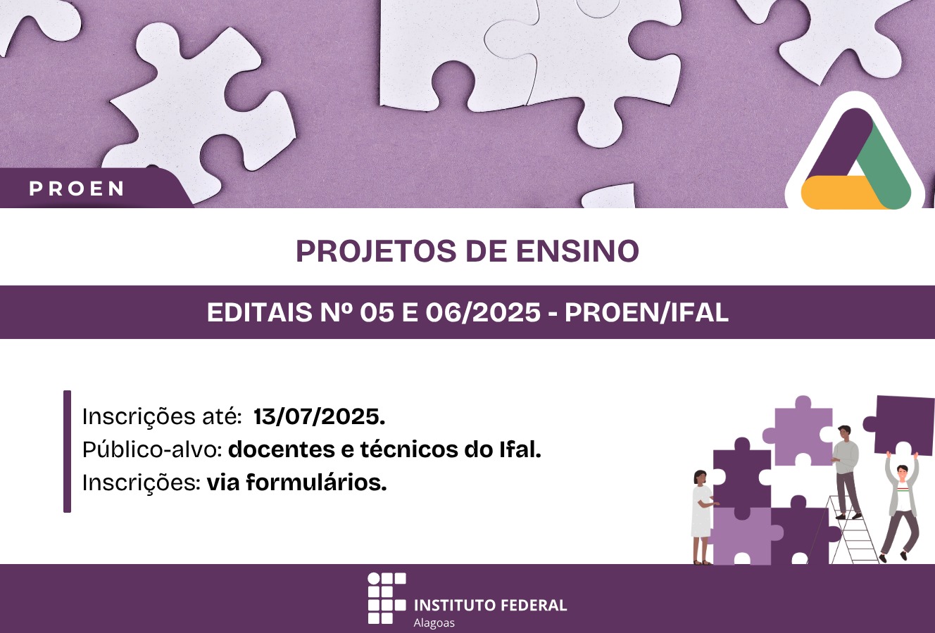 Proen lança editais de Projetos de Ensino