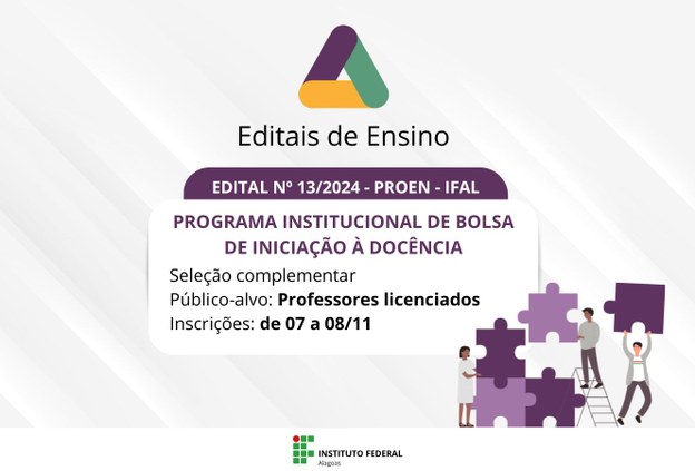 Proen lança edital complementar para docentes do Pibid; programa inicia atividades no dia 13