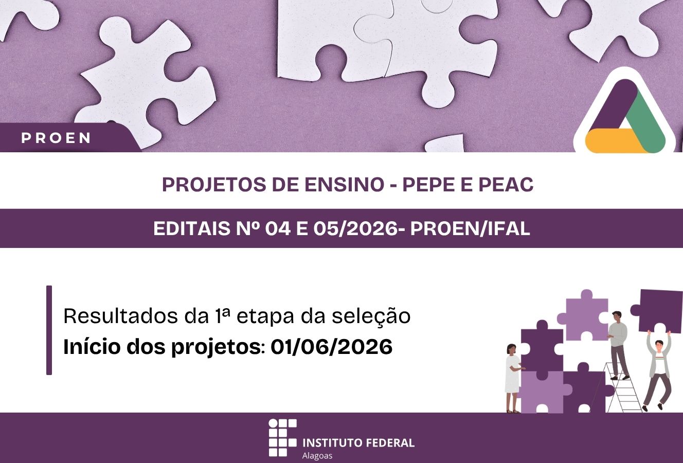 Proen publica resultados da primeira etapa dos editais