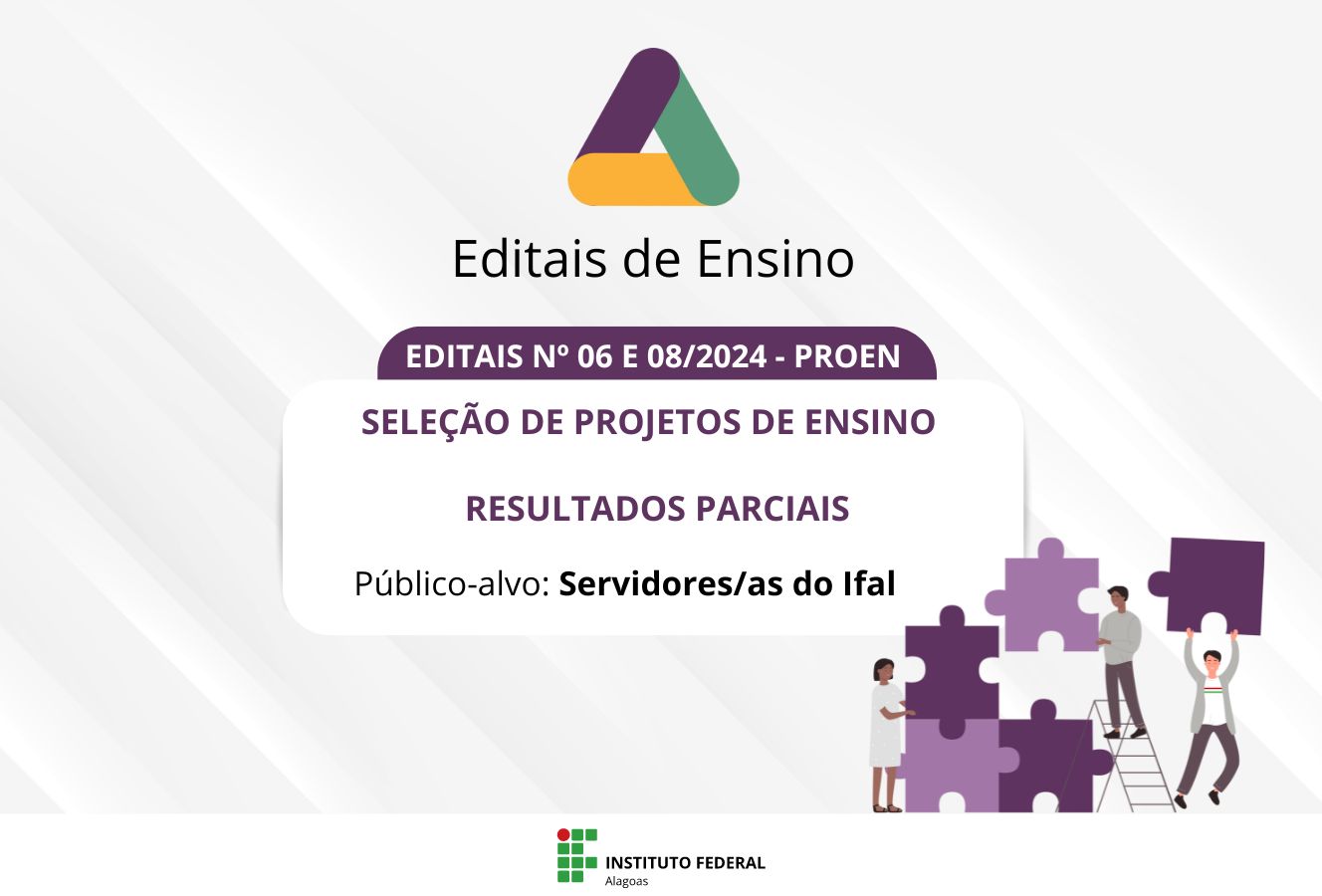 Editais de ensino - resultados parciais