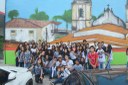 Cerca de 50 estudantes de 9º ano da Escola Municipal Hevyton Alves Possidônio visitaram o campus.