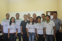 No Campus Rio Largo, o professor posou com o diretor do Ifal Rio Largo, Édel Alexandre, e a equipe do programa Minha Comunidade.