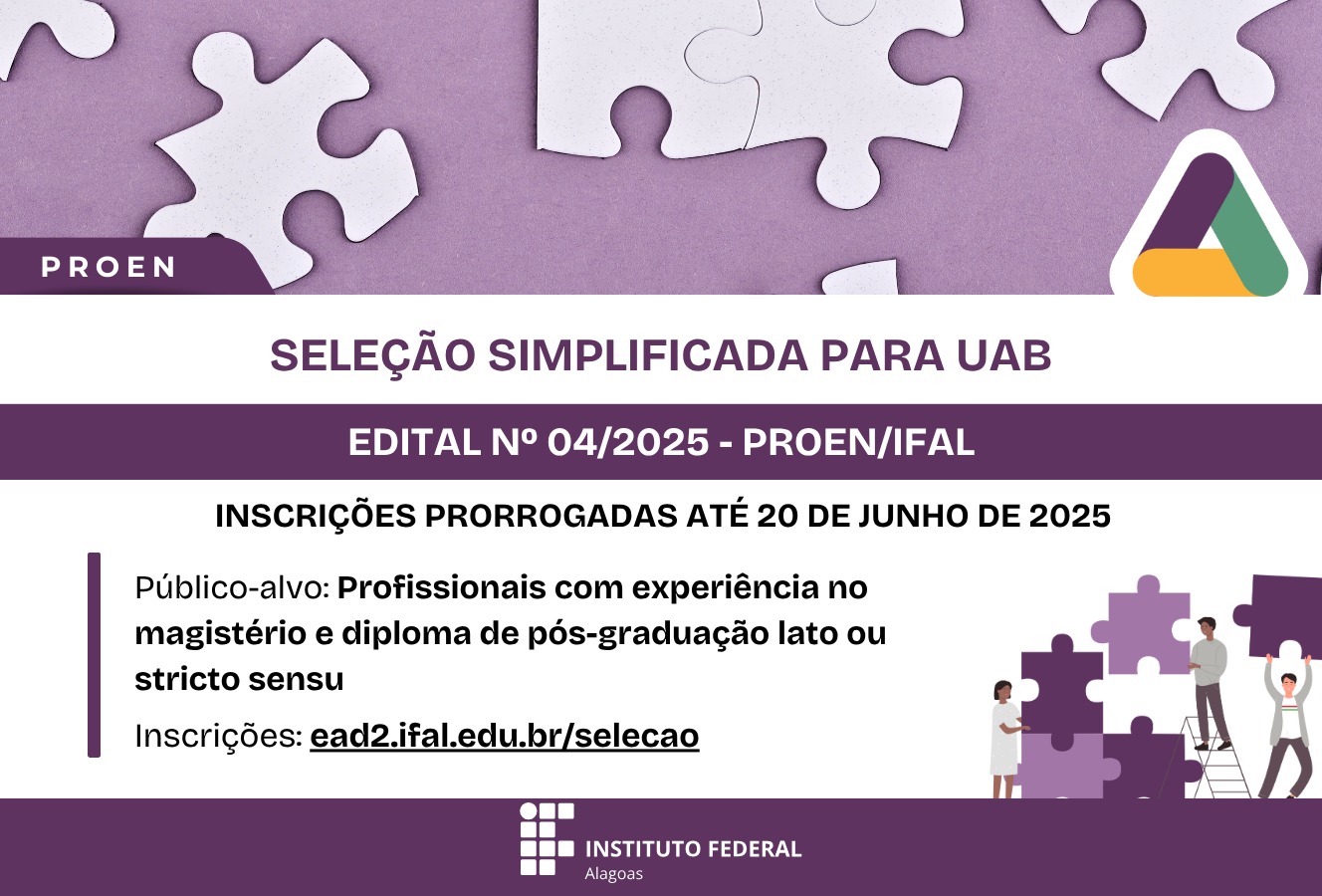 Prorrogada a seleção de profissionais para atuação como professoras/es formadoras/es em cursos EAD