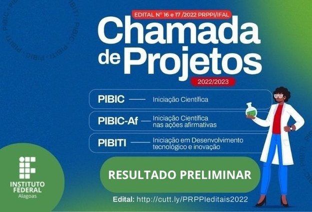 PRPPI divulga resultados preliminares dos Editais Pibic e Pibiti